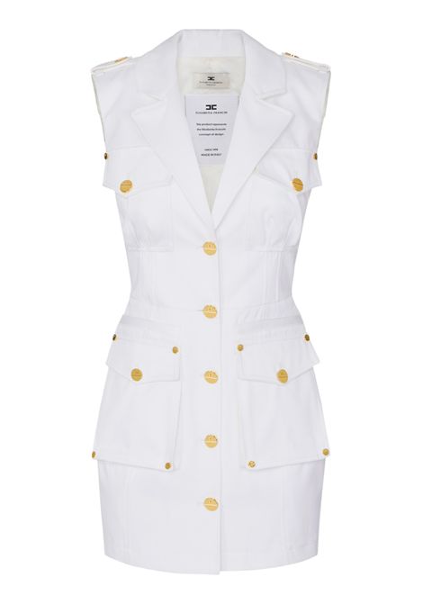 Abito in gabardina di cotone con tasconi ELISABETTA FRANCHI | Abiti | AB92861E2360